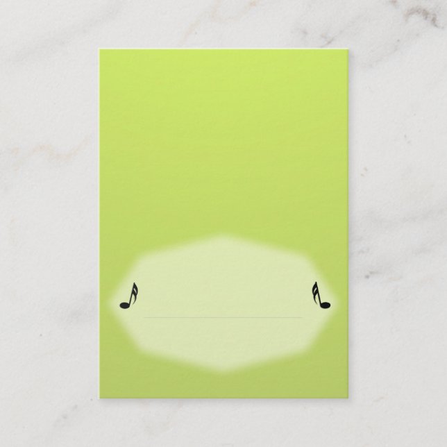 Tarjeta de lugar de música verde (Anverso)
