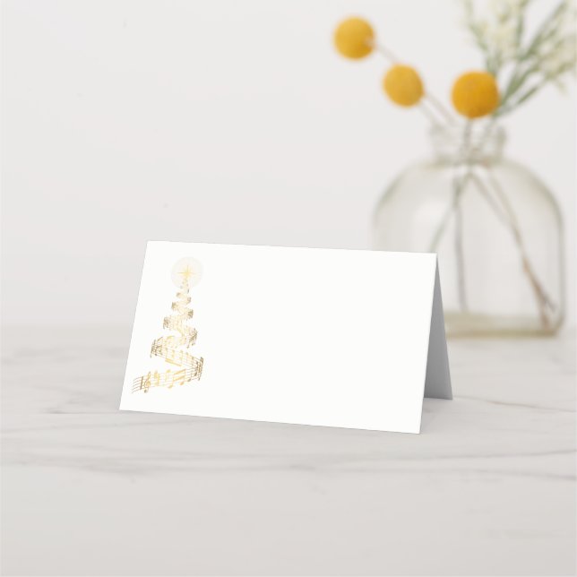Tarjeta de lugar de nombre-árbol de Navidad (Anverso)