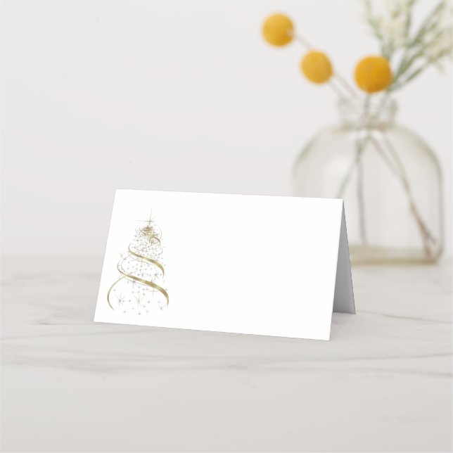 Tarjeta de lugar de nombre-árbol de Navidad (Anverso)