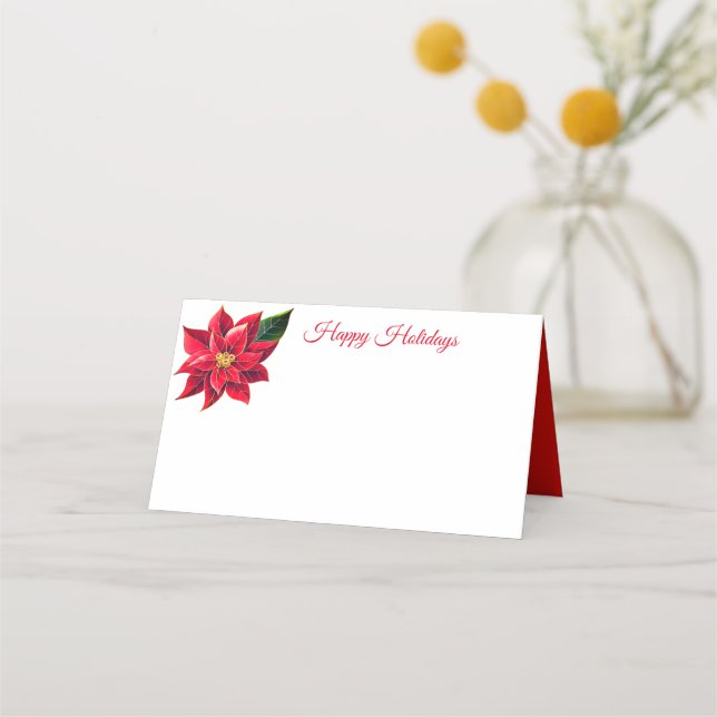 Tarjeta de lugar de nombre de Navidad (Anverso)