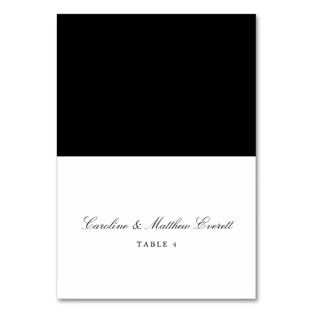 Tarjeta de lugar de nombre elegante de guión clási (Anverso)