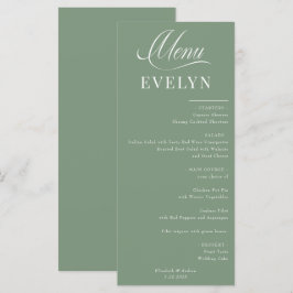 Tarjeta de lugar de nombre | Menú Boda