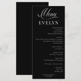 Tarjeta de lugar de nombre | Menú Boda