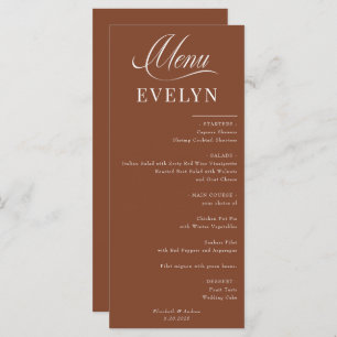 Tarjeta de lugar de nombre Menú Boda