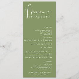 Tarjeta de lugar de nombre | Menú | Menús simples 