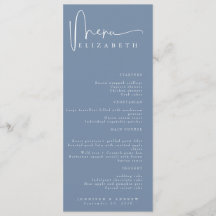 Tarjeta de lugar de nombre | Menú | Menús simples 