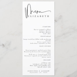 Tarjeta de lugar de nombre | Menú | Menús simples 