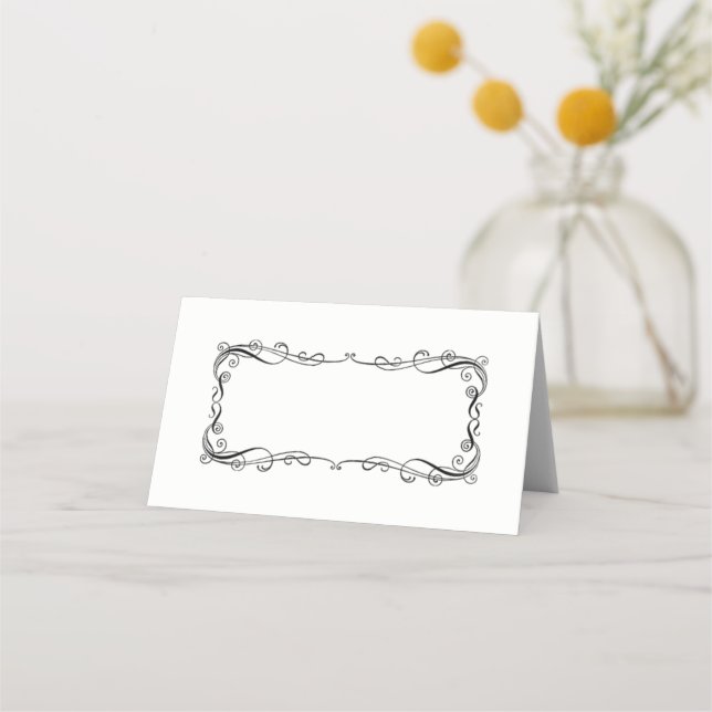 Tarjeta de lugar de nombre plegado (Anverso)