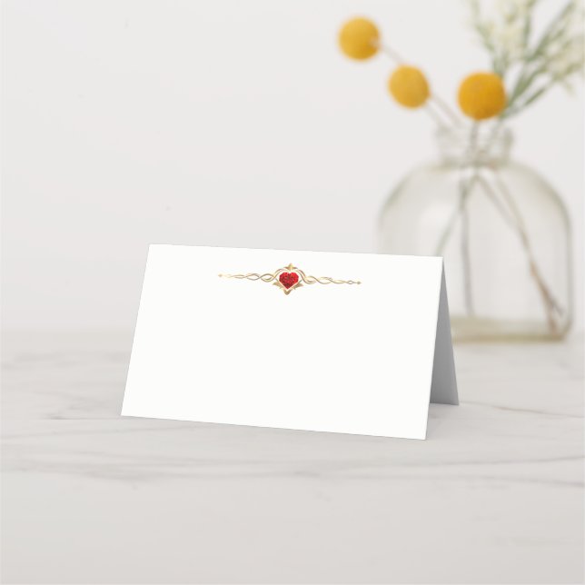 Tarjeta de lugar de nombre plegado (Anverso)