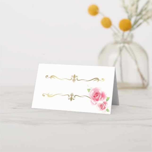 Tarjeta de lugar de nombre plegado (Anverso)