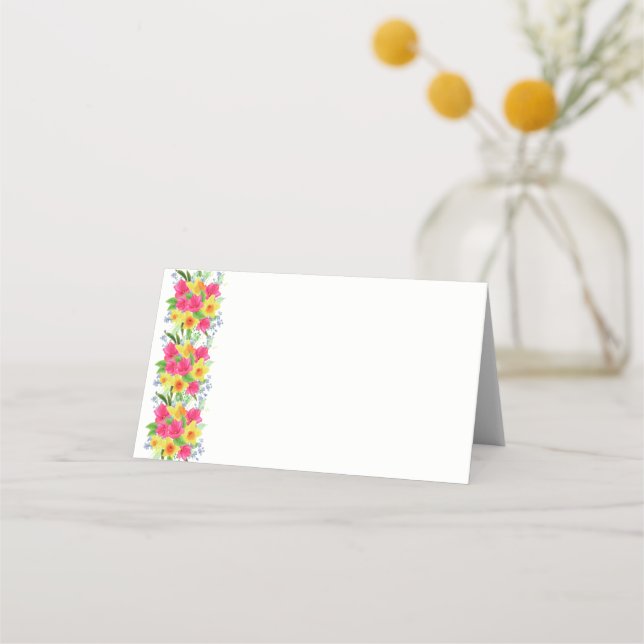 Tarjeta de lugar de nombre plegado (Anverso)