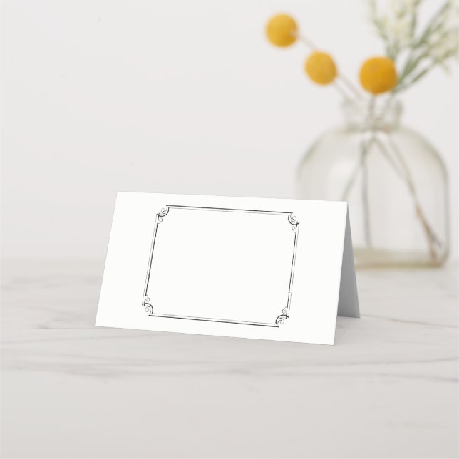 Tarjeta de lugar de nombre plegado (Anverso)