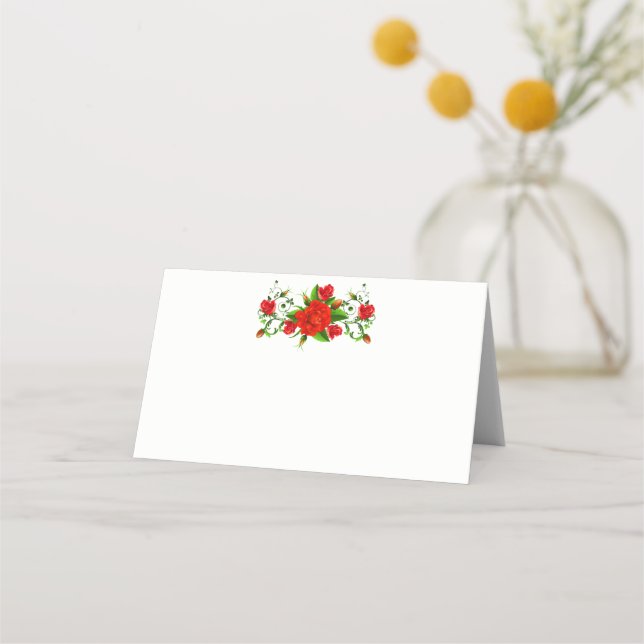 Tarjeta de lugar de nombre plegado (Anverso)