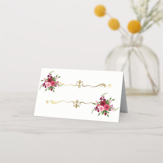 Tarjeta de lugar de nombre plegado (Anverso)