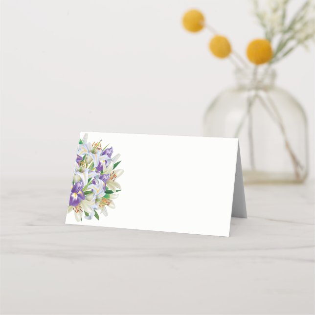 Tarjeta de lugar de nombre plegado (Anverso)