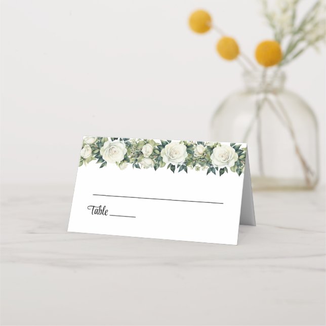 Tarjeta de lugar de nombre plegado boda (Anverso)