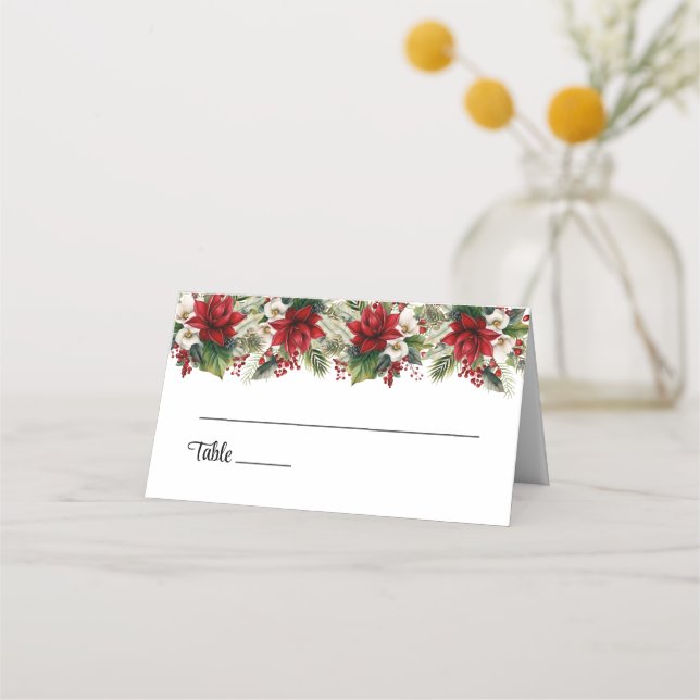 Tarjeta de lugar de nombre plegado boda (Anverso)