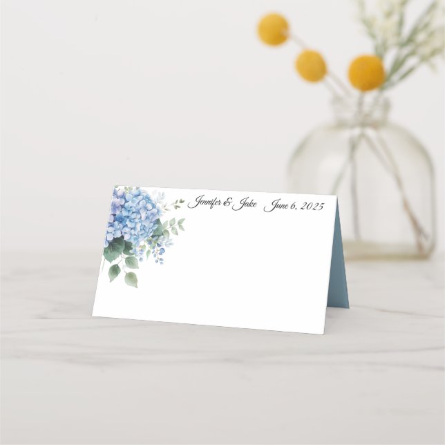 Tarjeta de lugar de nombre plegado boda (Anverso)