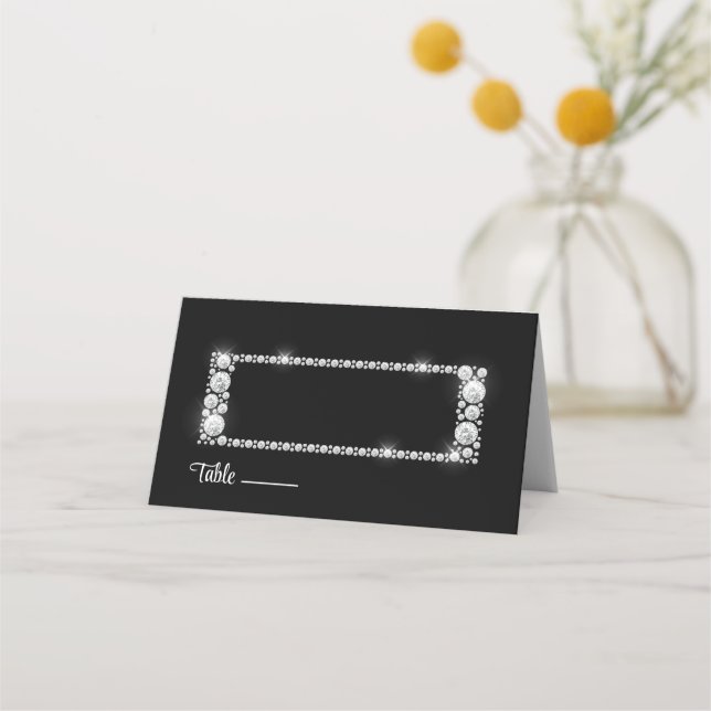 Tarjeta de lugar de nombre plegado boda (Anverso)
