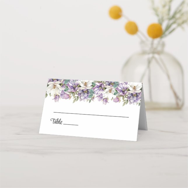 Tarjeta de lugar de nombre plegado boda (Anverso)