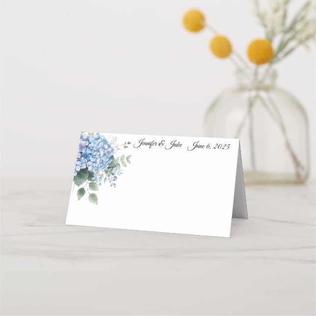 Tarjeta de lugar de nombre plegado boda (Anverso)