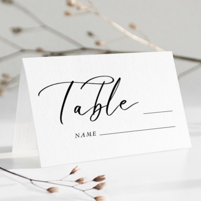 Tarjeta de lugar de número de tabla Boda moderna (Subido por el creador)