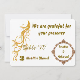 Tarjeta de lugar de oro