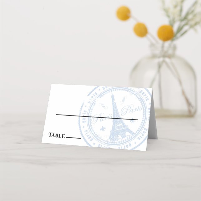 Tarjeta de lugar de pasaporte azul de París (Anverso)