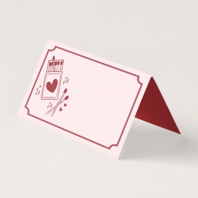 Tarjeta de lugar de regadera nupcial de caja de ce (Anverso)