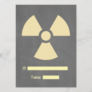 Tarjeta de lugar de símbolo de radiación