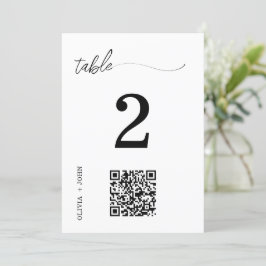 Tarjeta de lugar de tabla de Boda Minimalista de c