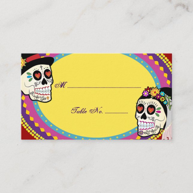 Tarjeta de lugar de tabla Los Novios (Anverso)