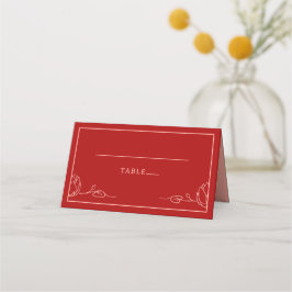 Tarjeta de lugar de tabla plegado Boda personaliza