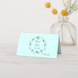 Tarjeta de lugar de verano de Hummingbird