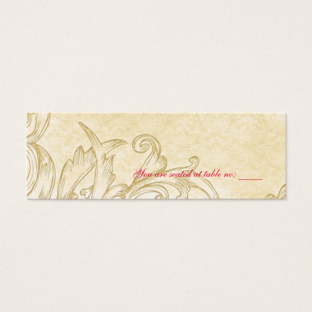 Tarjeta de lugar de vintage (Frente)