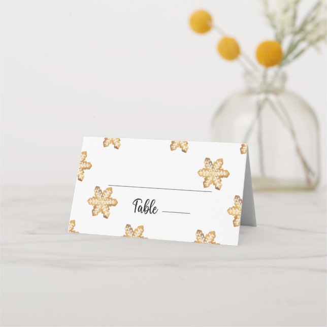 tarjeta de lugar del hombre de jengibre navidades (Anverso)