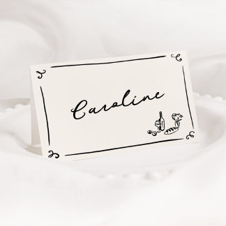 Tarjeta de lugar dibujada a mano por capricho