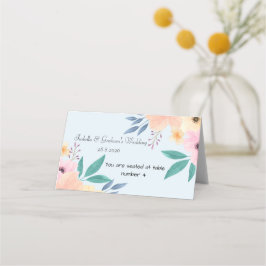 Tarjeta de lugar - Diseño sencillo de flor