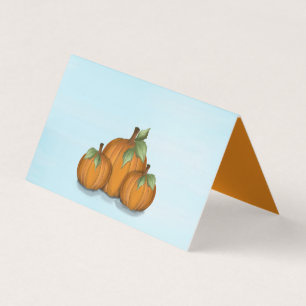 Tarjeta de lugar en blanco para calabazas pintadas