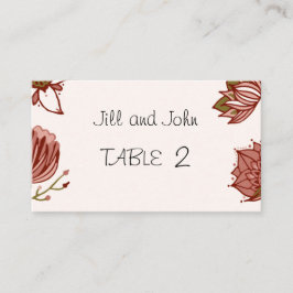 Tarjeta de lugar en la mesa de boda – Asiento de i