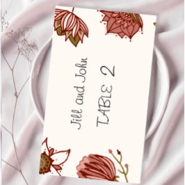 Tarjeta de lugar en la mesa de boda – Asiento de i