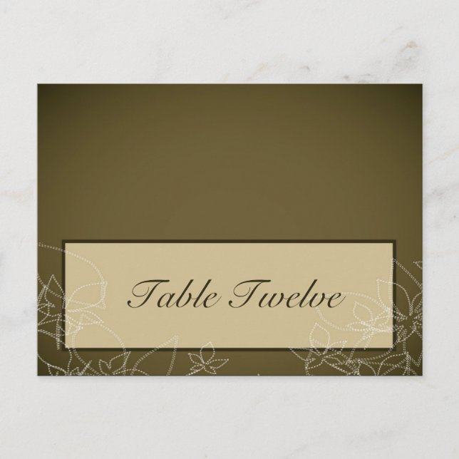 Tarjeta de lugar escribible Autumbe Floral Fall Br (Anverso)