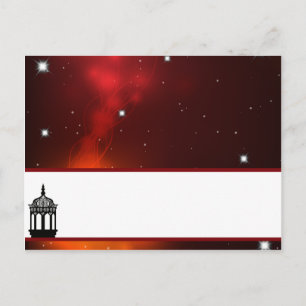 Tarjeta de lugar escribible Maroon Moroccan Lanter