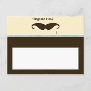 Tarjeta de lugar escribible te ducho una pregunta