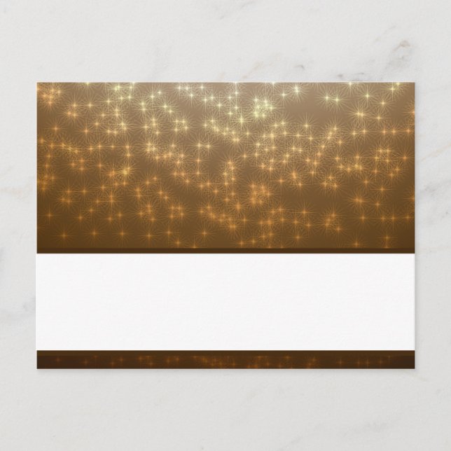 Tarjeta de lugar escribible Winter Brown / Estrell (Anverso)