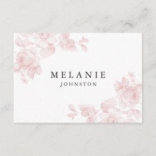 Tarjeta de lugar floral vintage