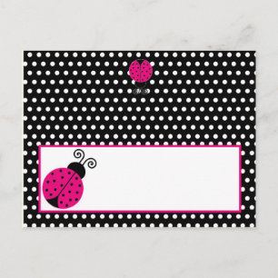 Tarjeta de lugar grabable Black Spring Time Lady B