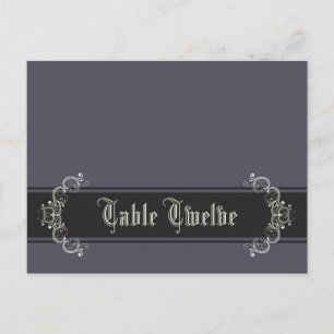 Tarjeta de lugar grabable Black Tie Afair Gray Ele