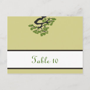 Tarjeta de lugar grabable Bonsai Tree Oli