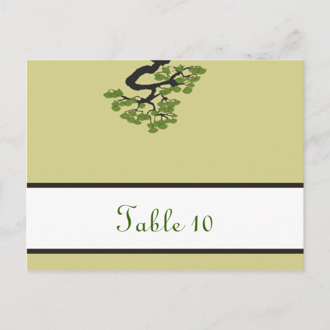 Tarjeta de lugar grabable Bonsai Tree Oli (Anverso)